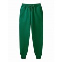mens fleece sweatpants Active jogger pant with side pocket heavyweight Joggers solid color Trousers elastic waist Drawstring brushed casual pants Workout Pants