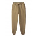 mens fleece sweatpants Active jogger pant with side pocket heavyweight Joggers solid color Trousers elastic waist Drawstring brushed casual pants Workout Pants