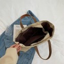Women's Work Bag Tote Crossbody Bag Canvas Solid Color Daily Outdoor Office & Career White Black khaki