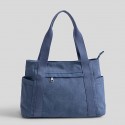 Women's Work Bag Canvas Tote Bag Canvas Solid Color Daily Outdoor Office & Career Black khaki Sky Blue Beige