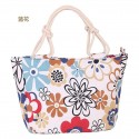 Women's Work Bag Canvas Tote Bag Canvas Floral Print Daily Outdoor Office & Career Fashion girl upgrade version Sunflower upgrade Khaki Bar Upgrade khaki flower upgrade version