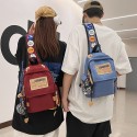 Women's Unisex Sling Shoulder Bag Nylon Synthetic Zipper Solid Color Daily Outdoor White Black Blue Red