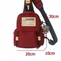 Women's Unisex Sling Shoulder Bag Nylon Synthetic Zipper Solid Color Daily Outdoor White Black Blue Red