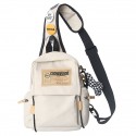 Women's Unisex Sling Shoulder Bag Nylon Synthetic Zipper Solid Color Daily Outdoor White Black Blue Red