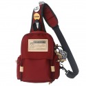 Women's Unisex Sling Shoulder Bag Nylon Synthetic Zipper Solid Color Daily Outdoor White Black Blue Red